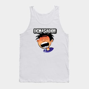 Funny Cartoon Face - Psychedelic Art - Demasiado #2 Tank Top